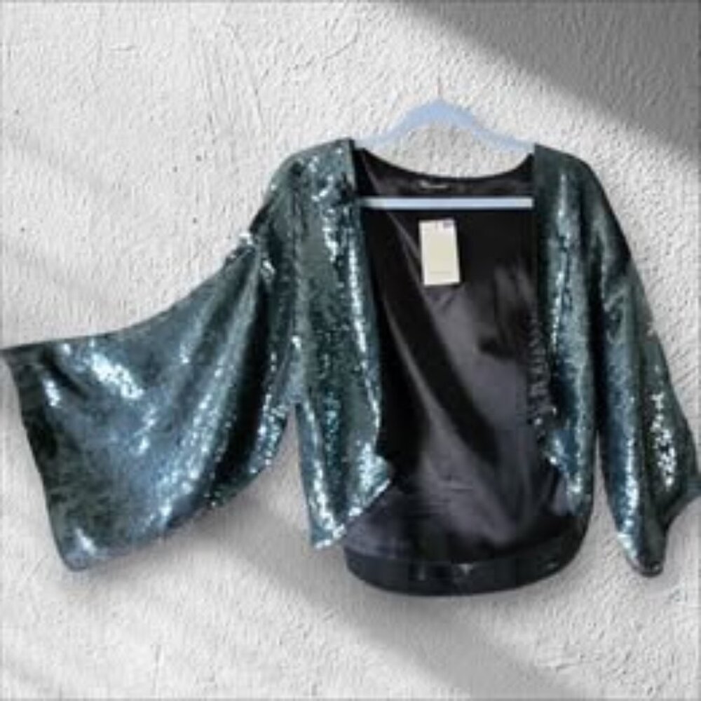 BNWT Marks & Spencer Autograph Sequin Bolero Shrug Kimono Jacket